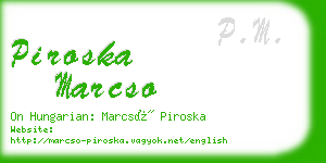 piroska marcso business card